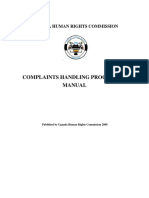 Uhrc Complaints Handling Procedures Manual Reveiwed Version