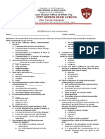 Midterm Exam in Oral Communication