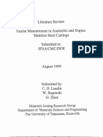 Ferrite Measurement in Austenitic and Duplex Stainless Steel