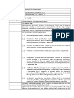 Application For Certificate of Compliance General Requirements