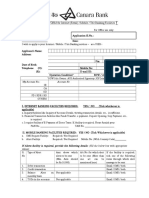 Canara Bank Account Form