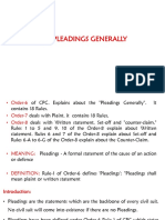 Fundamental Rules Relating To Pleadings