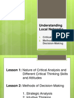 Understanding Local Networks Critical Thinking and Decision Making