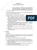 Schedule VII Sensitive Posts and Transfers 1. Sensitive Posts Sensitive Post' Means A Post Which Is Considered As A Key Decision-Making