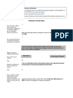 Statutory Declaration Form