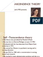 Self-Transcendence Theory: Pamela.G.Reed (1952-Present)