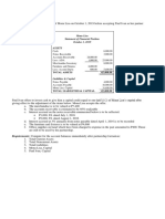 QUIZ 1 Partnership Formation: Mona Lisa Statement of Financial Position October 1, 2019