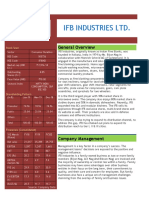 Ifb Industries LTD.: General Overview