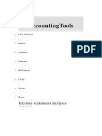 Accountingtools: Income Statement Analysis