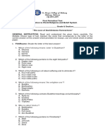 1ST Periodical Test - World Religions (2018-2019)