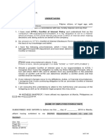 Conflict of Interest Disclosure Form (Undertaking)