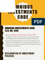 Omnibus Investment Code