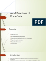 HRM of Coca - Cola