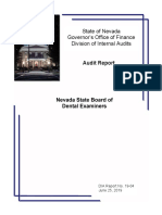 2019 Audit of Nevada Board of Dental Examiners