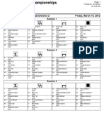 Rotation Schedule: Women - Competition I / II 2 Friday, March 16, 2012 Session: Women Sub-Division 2