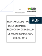 Plan Anual de Trabajo de La Micro RD de Salud Chilca