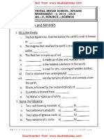 CBSE Class 5 Science - Rock and Minerals PDF