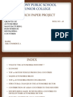 Growth of Automobile Manufacturing Industry in Developing Countries