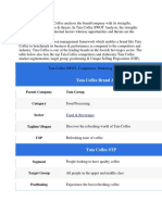 SWOT Analysis of Tata Coffee Analyses The Brand