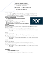 Learning Plan Science 7 Fungi Bateiral