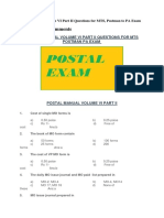 Jun 16, 20190 Comments: Postal Manual Volume Vi Part Ii Questions For Mts Postman Pa Exam