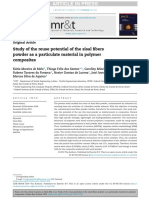 Study of The Reuse Potential of The Sisal Fibers Powder As A Particulate Material in Polymer Composites