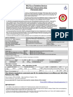 Irctcs E-Ticketing Service Electronic Reservation Slip (Personal User)