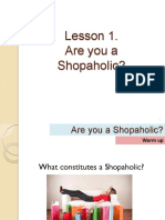 Are You A Shopaholic - Lesson 1