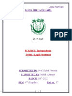 Jamia Milla Islamia: SUBJECT: Jurisprudence TOPIC: Legal Positivism