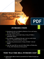 The Muslim Women (Protection of Rights On Marriage) Bill, 2017