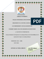 Assesment of Loan Disbursement and Management System in OMO Credit and Saving Microfinance Institution in Arbaminch Branch