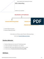 Classless Addressing - CIDR in Networking