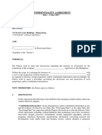 Confidentiality Agreement Template