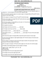 CBSE Clas 7 Maths Worksheet - Triangle and Its Properties PDF