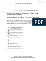 Review and Analysis of FDA Approved Drugs Using Lipid Based Formulations