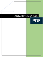 Refrigeration and Air Conditiong Lab Mannual 