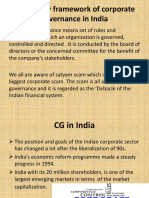 Regulatory Framework of Corporate Governance in India