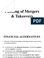 Funding of Mergers & Takeovers