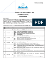 Final Revision Test Series For NEET 2020