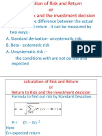 Calculation of Risk