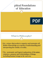 Philosophical Foundation of Education