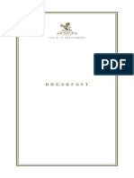 The Ritz Restaurant Breakfast Menu PDF