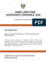 Land Code (Amendment) Ordinance, 2018 and Land (Native Communal Title) Rules, 2019