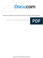 Practice Problem Absorptionvariable Costing With Solutions PDF