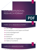 LCCM Institutional Research Format