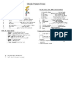 Simple Present Tense Worksheet