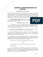 Memorandum of Appeal-NLRC