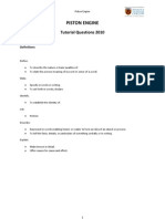 Piston Engine Tutorial Questions 2010