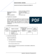 Rúbrica para Evaluación de Proyectos de Programación (Modelo T) - Ciencia, Tecnología y Ambiente Departamento Académico - Desarrollo Tecnológico