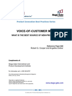 Voice of Customer Robert Cooper PDF